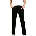 thumbnail image 1 of Guluxicc Pants for Men Casual Stretch Jeans Slim Fit Straight Leg Cotton Denim Pants, Black, 1 of 3