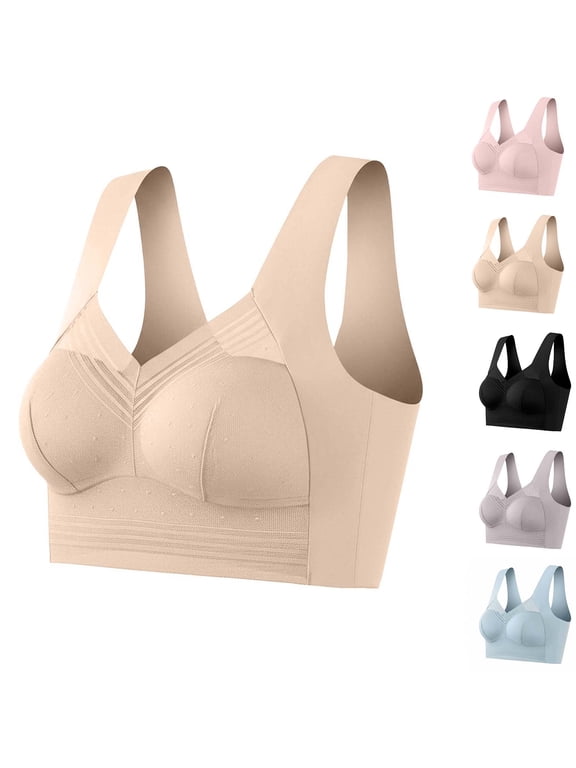 Sports Bras for Women Seamless Wireless Breathable Bra, Size L-3XL