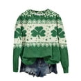 thumbnail image 1 of Guluxicc St. Patricks Day Sweatshirts for Women Casual Crewneck Long Sleeve Pullover Tops St Patty's Day Graphic Shirts, XL, 1 of 5
