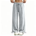 thumbnail image 1 of Guluxicc Sweat Pants for Women Loose Drawstring Elastic Waist Trousers Straight Leg Lounge Pants for Everyday Fall Winter, 1 of 7