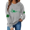 thumbnail image 1 of Guluxicc Sweatshirts for Women Casual Crewneck Long Sleeve Shirts St Patricks Day Letter Printed Graphic Pullover Tops, XL, 1 of 4