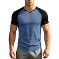 thumbnail image 1 of Guluxicc T Shirt for Mens V Neck Short Sleeve Casual T-Shirt, 1 of 5