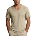 thumbnail image 1 of Guluxicc T Shirts V Neck for Mens Summer Short Sleeve Casual Trendy T Shirt for Business, 1 of 5