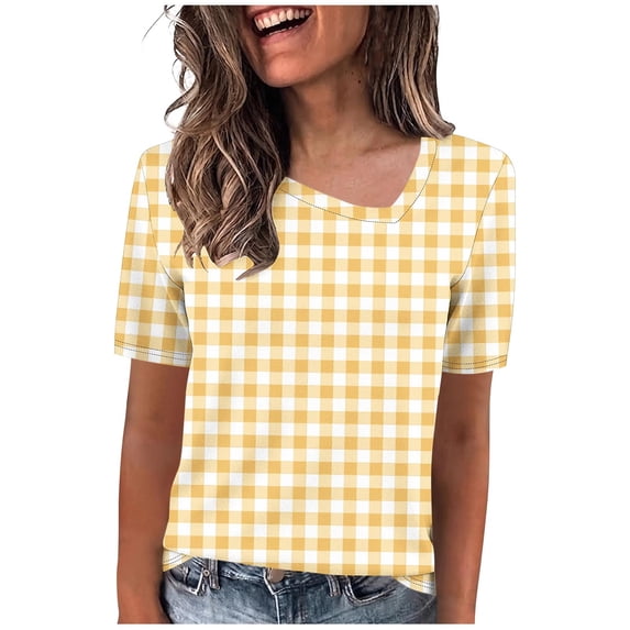 Guluxicc T-Shirts for Womens' V Neck Casual Summer T-Shirts