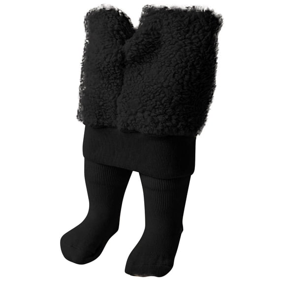 Guluxicc Toddler Kids Girls Fleece Lined Tights Solid Color Thermal Leggings Warm Fall Winter Casual Pants 6 Months-8 Years