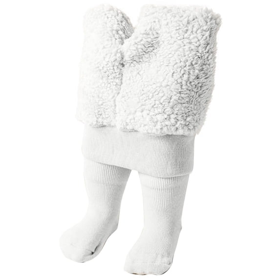 Guluxicc Toddler Kids Girls Fleece Lined Tights Solid Color Thermal Leggings Warm Fall Winter Casual Pants 6 Months-8 Years