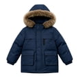 thumbnail image 1 of Guluxicc Unisex Kids Hooded Parka Heavyweight Insulated Mid-Length Winter Coats Jackets 5-12 Years, 1 of 6