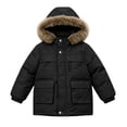 thumbnail image 1 of Guluxicc Unisex Kids Hooded Parka Heavyweight Insulated Mid-Length Winter Coats Jackets 5-12 Years, 1 of 6