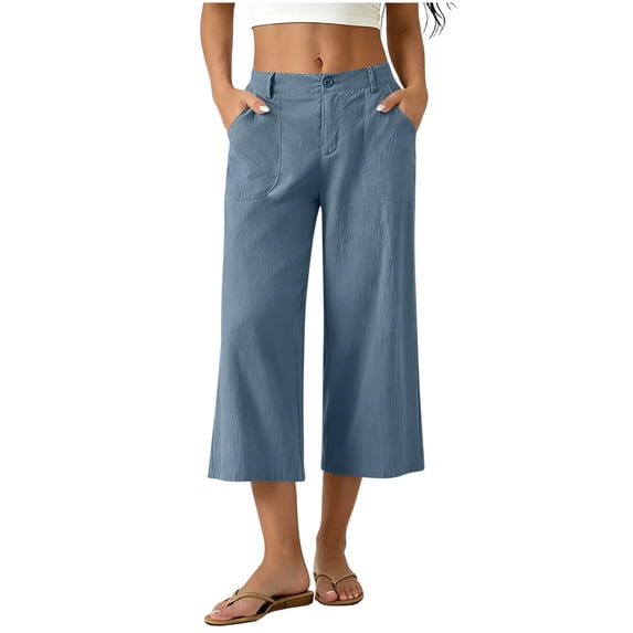 Guluxicc Wide Leg Pants Women's High Elastic Waisted in The Back Business Work Trousers Long Straight Suit Pants