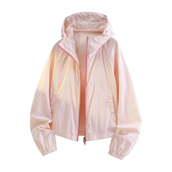 Guluxicc Windbreaker Hoodies for Men Loose Full Zipper Breathable Long Sleeve Hooded Jackets for Outdoor Jogging Wear Spring Summer Casual Jackets