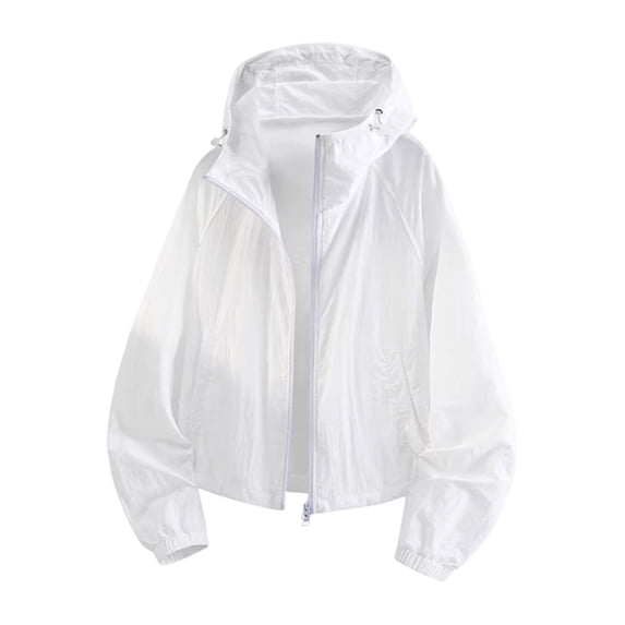 Guluxicc Windbreaker Hoodies for Men Loose Full Zipper Breathable Long Sleeve Hooded Jackets for Outdoor Jogging Wear Spring Summer Casual Jackets