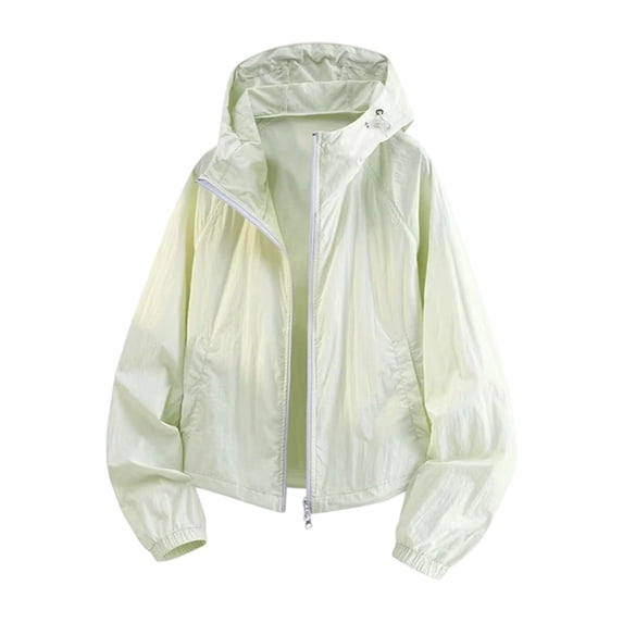 Guluxicc Windbreaker Hoodies for Men Loose Full Zipper Breathable Long Sleeve Hooded Jackets for Outdoor Jogging Wear Spring Summer Casual Jackets