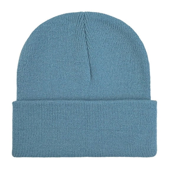 Guluxicc Winter Ribbed Beanie for Women Soft Warm Knit Cap Fleece Lined Hats, Blue