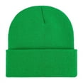 thumbnail image 1 of Guluxicc Winter Ribbed Beanie for Women Soft Warm Knit Cap Fleece Lined Hats, Green, 1 of 2