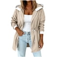 thumbnail image 1 of Guluxicc Women's Athletic Jackets Drawstring Full Zipper Long Sleeve Hoodie Jackets for Everyday Running Performance Wear Fall Winter Casual Outfits, 1 of 6