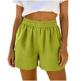 thumbnail image 1 of Guluxicc Women's Athletic Shorts with Pockets Elastic High Waisted Running Short Trousers for Everyday Gym Workout, 1 of 6