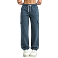 thumbnail image 1 of Guluxicc Women's Cargo Pants with Multi Pocket Loose Drawstring Elastic High Waist Jogger Trousers Running Everyday Wear Fall Winter, 1 of 7
