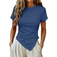 thumbnail image 1 of Guluxicc Women's Casual Basic Going Out Crop Tops Slim Fit Short Sleeve Crew Neck Tight T Shirts 2026, 1 of 8