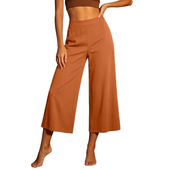 Guluxicc Women's Cropped Yoga Pants Elastic High Waist Athletic Capis for Everyday Gym Workout