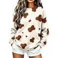 thumbnail image 1 of Guluxicc Women's Graphic Sweatshirts Oversized Pullover Crew Neck Long Sleeve Casual Sweatshirts for Everyday Fall Winter, 1 of 8