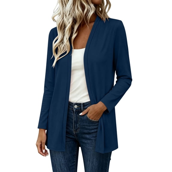 Guluxicc Women's Lounge Jackets Open Front Long Sleeve Everyday Wear Tops for Spring Summer Casual Outfits