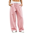 thumbnail image 1 of Guluxicc Women's Sweat Pants with Pockets Elastic Waist Drawstring Long Wide Leg Trousers for Everyday Fall Winter, 1 of 6