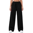 thumbnail image 1 of Guluxicc Women's Sweat Pants with Pockets Elastic Waist Drawstring Loose Wide Leg Trousers for Everyday Fall Winter, 1 of 8