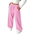 thumbnail image 1 of Guluxicc Women's Wide Leg Sweatpants with Pockets Drawstring Elastic Waist Solid Casual Sweatpants for Everyday Fall Winter, 1 of 5