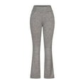 thumbnail image 1 of Guluxicc Womens Bell Bottom Leggings High Rise Tummy Control Yoga Pants Casual Flare Pants, Gray, S, 1 of 3