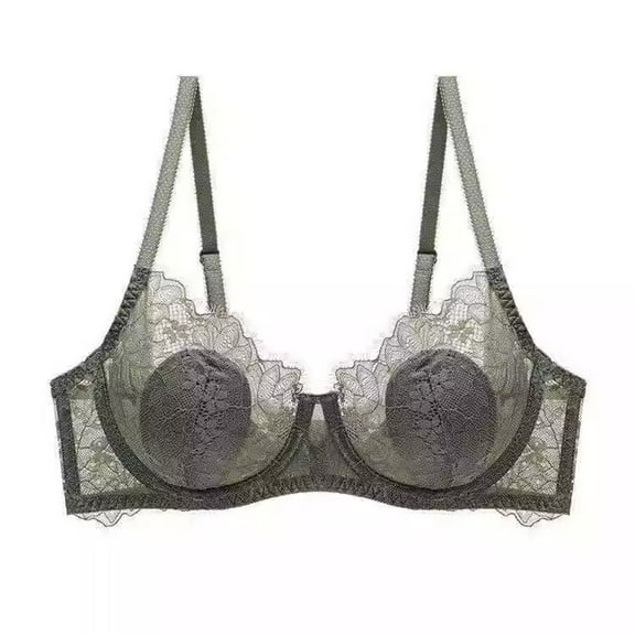 Guluxicc Womens Bras Lace Breathable No Underwire Bralette Wireless Everyday Bra, Green, XL