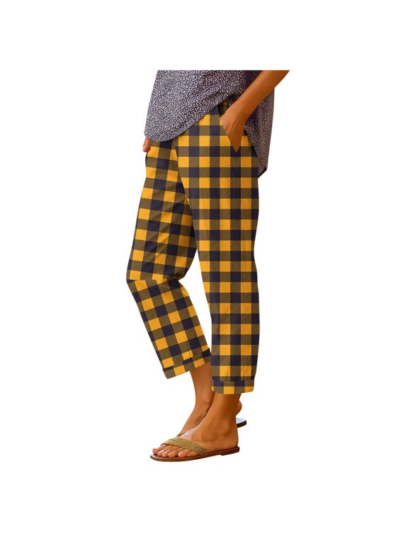 Womens Cotton Lounge Pants with Pockets Elastic Waist Drawstring Loose Straight Leg Trousers for Sleepwear