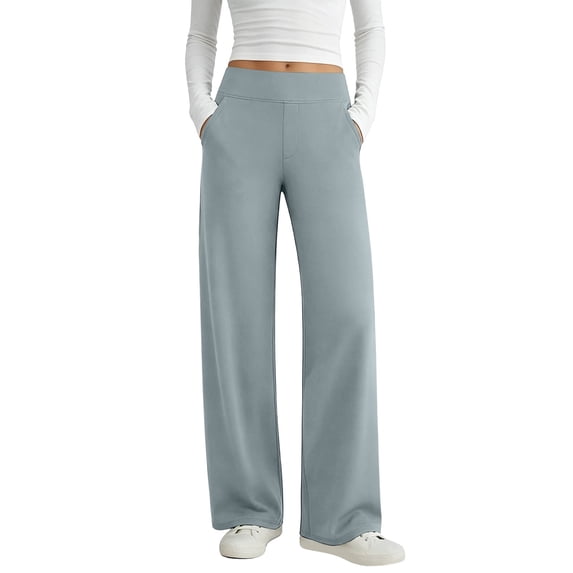 Guluxicc Womens Dressy Pants Pull On High Waist Straight Leg Business Casual Trousers for Golf Everyday Summer Fall