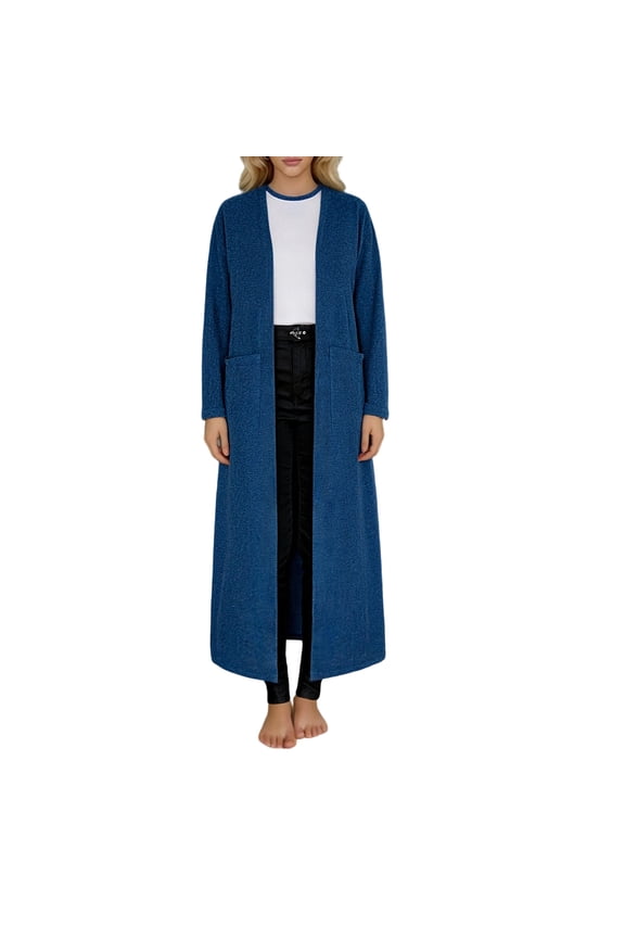 Womens Maxi Cardigan Lightweight Long Sleeve Open Front Casual Cardigans Duster with Pockets