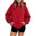 thumbnail image 1 of Guluxicc Womens Plain Hoodies Oversized Airplane Mode Travel Hoodie With Pockets or with Eye Mask Winter Fall Outfits Y2k Clothes, 1 of 7