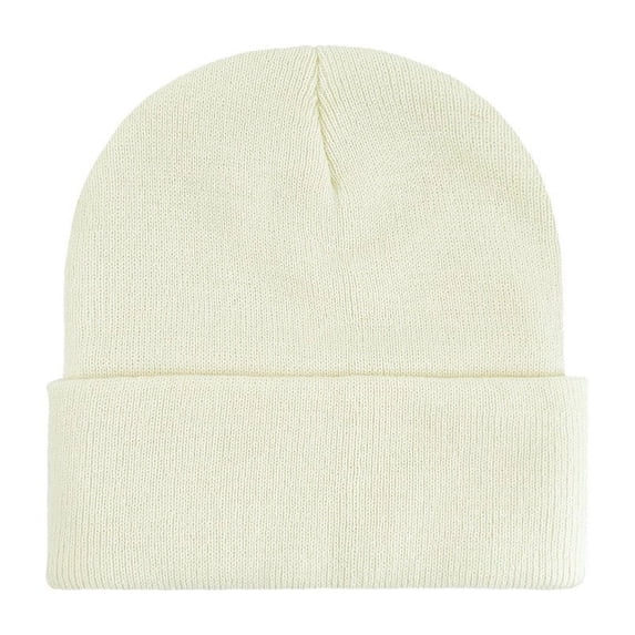 Guluxicc Womens Ribbed Beanie Hats Solid Color Knit Cap Winter Warm Hat, Beige
