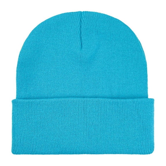 Guluxicc Womens Ribbed Beanie Hats Solid Color Knit Cap Winter Warm Hat, Blue