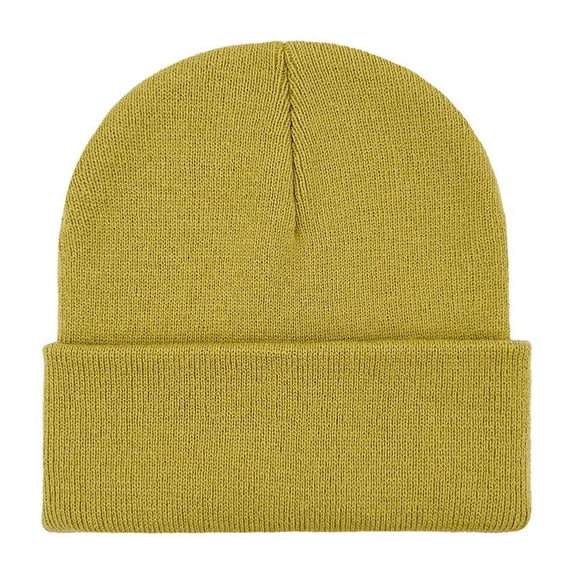Guluxicc Womens Ribbed Beanie Hats Solid Color Knit Cap Winter Warm Hat, Brown