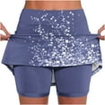 thumbnail image 1 of Guluxicc Womens Skorts Elastic High Waisted Athletic Tennis Skirts and Trendy Printed Tummy Control Slim Yoga Jogging Shorts Leggings with Pockets, 1 of 5