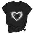 thumbnail image 1 of Guluxicc Womens T-Shirts Valentine's Day Trendy Fashion Cute Graphic Tees Casual Crewneck Short Sleeve Tops, Black, S, 1 of 2
