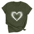 thumbnail image 1 of Guluxicc Womens T-Shirts Valentine's Day Trendy Fashion Cute Graphic Tees Casual Crewneck Short Sleeve Tops, Green, L, 1 of 2