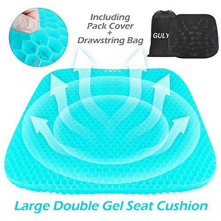Gel Seat Cushion for Long Sitting Double Thick Gel Seat Cushion