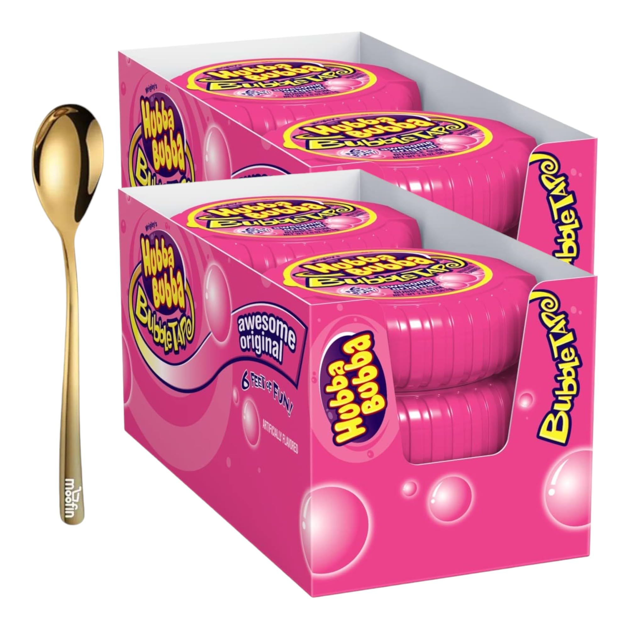 Gum, 2 Oz,6 count,Original MMF7 Bubble Gum, with Moofin Golden SS Spoon ...