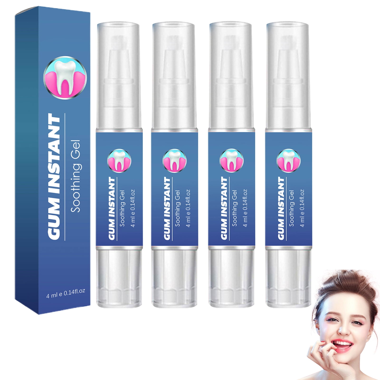 Gum Lock Gum Care Gel for Relieving Recessed Gums and Cleaning Stains(4pack ...