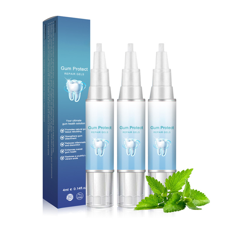 Gum Disease Treatment,Gum Therapy Gel Pen, Nature Teeth Whitening Essence Pen, Deeply Cleaning Gums, Removes Tooth Stains, Fresh Breath,3PCS