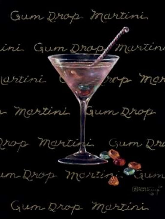 Gum Drop Martini Canvas Art - Janet Kruskamp (18 x 24)