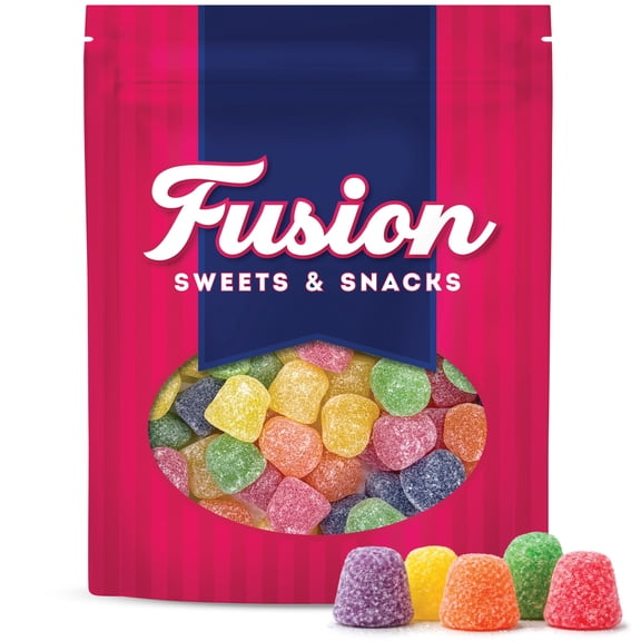 Gum Drops Candy 2 Pound Bulk Bag Assorted Fruit Flavored Gumdrop Candy for Baking, Snacking & Decorating - Strawberry, Orange, Grape, Lime & Pineapple