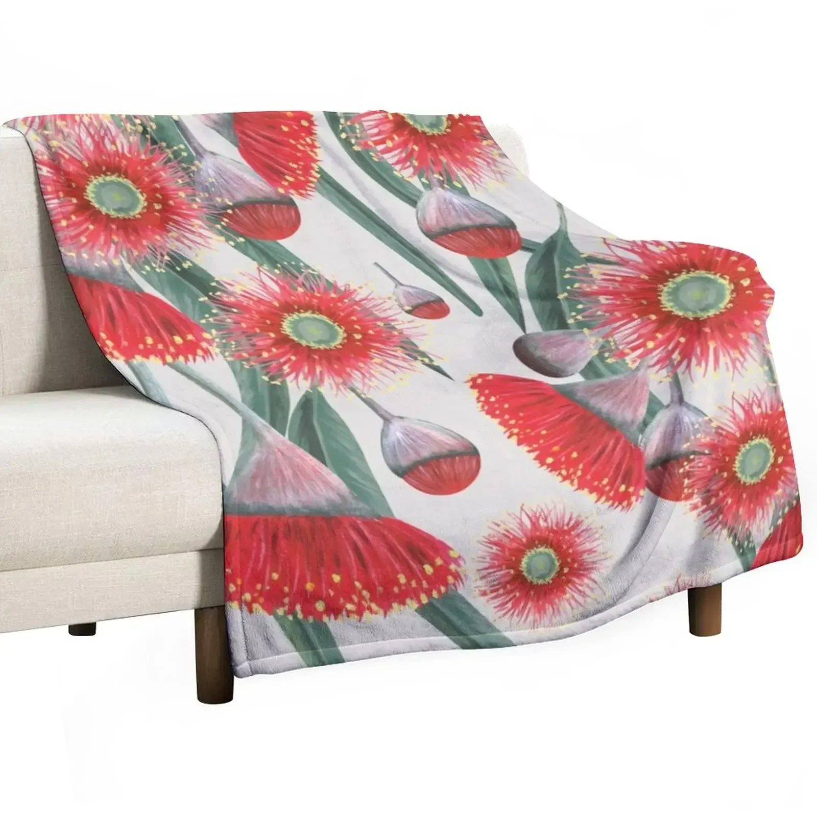 Gum Flowers and Leaves Throw Blanket Stuffeds Hairy bed plaid Blankets