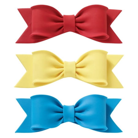 Gum Paste - Assorted Primary Bows (3 pieces)