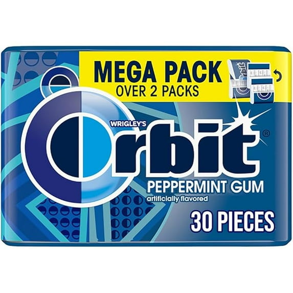 Gum Peppermint Sugar Free Chewing Gum Mega Pack, 30 Piece