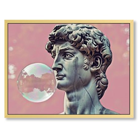Gum Poster David Bubble Pop Art Pop Art Wall Decor Pink Pictures Wall Decor Pink Posters for Room Aesthetic Unframed Blush Pink Room Decor for Bedroom
